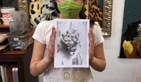 Szőlő: Grafit rajz. 9 éves Hanga alkotása